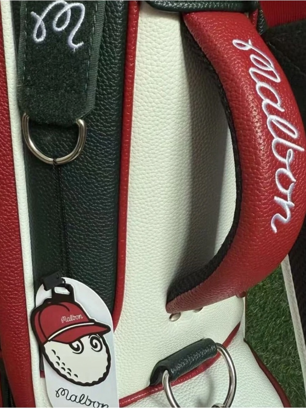 Malbon Coca-Cola White & Red Golf Stand Bag - Picture 7 of 7